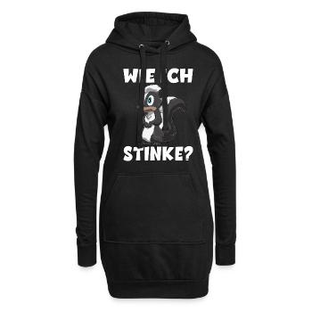 Stinktier Lustige Stinktiere Zootier Geschenk für - Hoodie-Kleid - Schwarz - Vorne