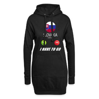 Slowakei ruft an Lusiger Flaggen Spruch - Hoodie-Kleid - Schwarz - Vorne