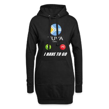 Tuva ruft an Lusiger Flaggen Spruch - Hoodie-Kleid - Schwarz - Vorne