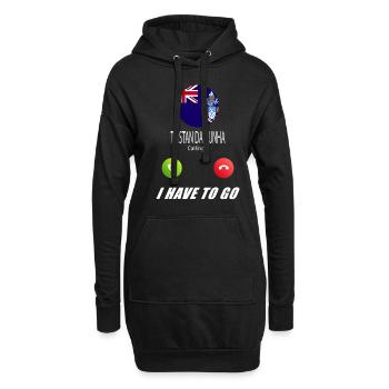 Tristan da Cunha ruft an Lusiger Flaggen Spruch - Hoodie-Kleid - Schwarz - Vorne