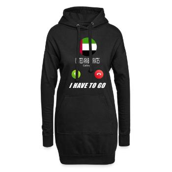 Les Émirats arabes unis appellent Lusiger - Sweat-shirt à capuche long Femme - noir - Devant