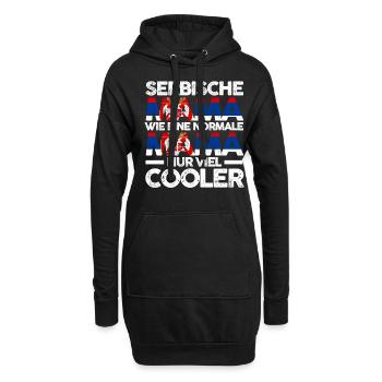 Serbin Serbische Mama Serbien Mutter - Hoodie-Kleid - Schwarz - Vorne