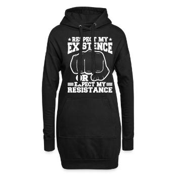 Respect My Existence Or Expect My Resistance 11 - Hoodie-Kleid - Schwarz - Vorne