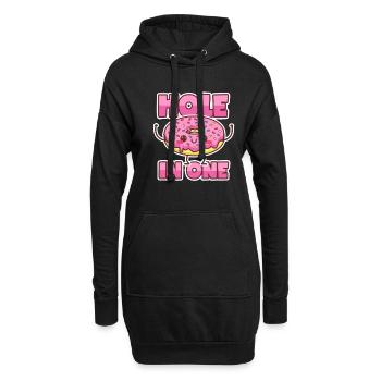 Donut: Trou en un - Sweat-shirt à capuche long Femme - noir - Devant