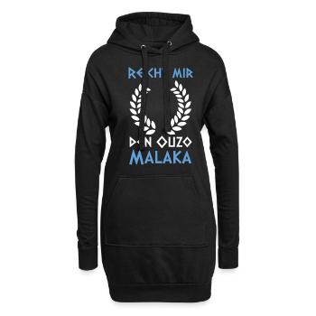 Grieche Malaka Griechenland Ouzo - Hoodie-Kleid - Schwarz - Vorne