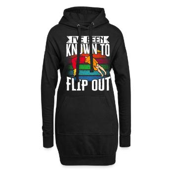 Parkour Freerunning Traceur - Hoodie-Kleid - Schwarz - Vorne