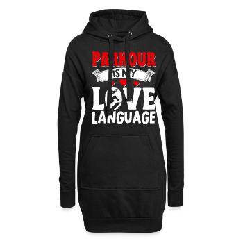 Parkour Freerunning Traceur - Hoodie-Kleid - Schwarz - Vorne