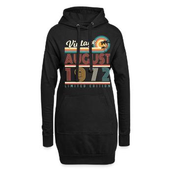 50. Jahrestag August 1972 - Hoodie-Kleid - Schwarz - Vorne