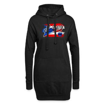 Salsa-Tänzerin Salsera Puerto Rico Salsera - Hoodie-Kleid - Schwarz - Vorne