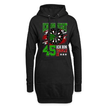 Ich bin nicht 45 ich bin Triple 15 - 45. - Hoodie-Kleid - Schwarz - Vorne
