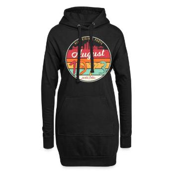 1973 En août Millésime - Sweat-shirt à capuche long Femme - noir - Devant