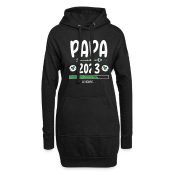 Papa 2023 Chargement - Sweat-shirt à capuche long Femme - noir - Devant