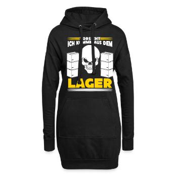 Lagerist Lager Logistiker Lagerarbeiter - Hoodie-Kleid - Schwarz - Vorne