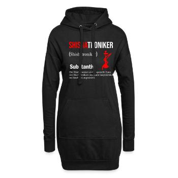 Shisha Tshirt Herren Damen Wasserpfeife Pfeife - Hoodie-Kleid - Schwarz - Vorne