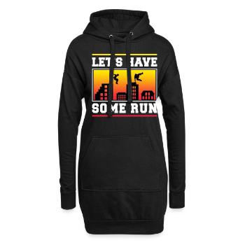 Parkour Freerunning Traceur - Hoodie-Kleid - Schwarz - Vorne