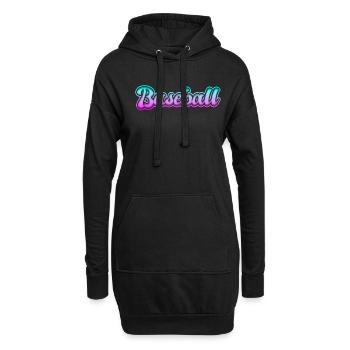 Base-ball - Sweat-shirt à capuche long Femme - noir - Devant