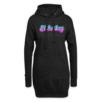 Eishockey - Hoodie-Kleid - Schwarz - Vorne
