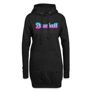 Base-ball - Sweat-shirt à capuche long Femme - noir - Devant