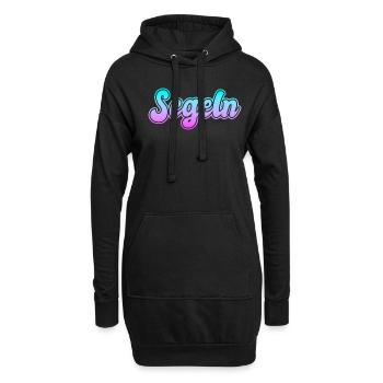 Voile - Sweat-shirt à capuche long Femme - noir - Devant