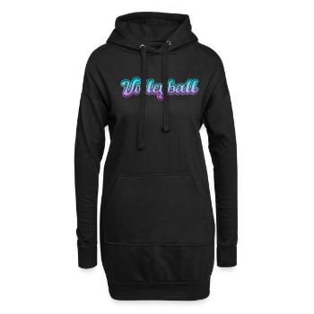 Volleyball - Hoodie-Kleid - Schwarz - Vorne