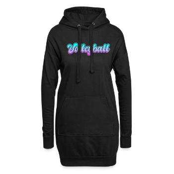 Volleyball - Hoodie-Kleid - Schwarz - Vorne