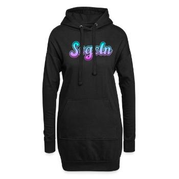 Voile - Sweat-shirt à capuche long Femme - noir - Devant