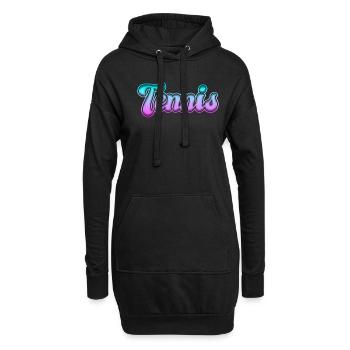 Tennis - Hoodie-Kleid - Schwarz - Vorne