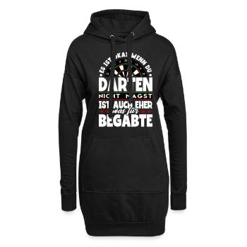 Darts Dartspieler - Hoodie-Kleid - Schwarz - Vorne