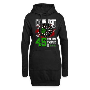 Ich bin nicht 45 ich bin Triple 15 - 45. - Hoodie-Kleid - Schwarz - Vorne