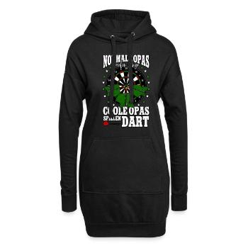 Dart Opa Darts Dartspieler - Hoodie-Kleid - Schwarz - Vorne
