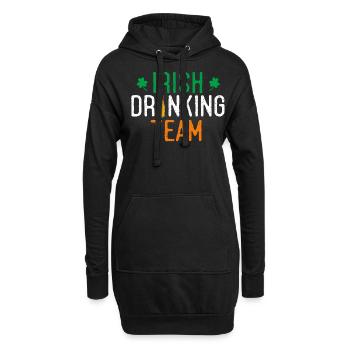 Équipe irlandaise de boisson - Sweat-shirt à capuche long Femme - noir - Devant