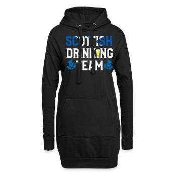 Schottisches Trinkteam, Schottland - Hoodie-Kleid - Schwarz - Vorne