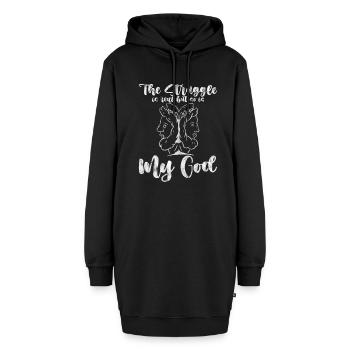 The Struggle Is Real But So Is My God 2 - Hoodie-Kleid - Schwarz - Vorne