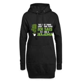 Bonsaï Arbre Grand-mère - Sweat-shirt à capuche long Femme - noir - Devant
