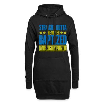 Straight Outta The Water and Baptized 16 - Hoodie Dress - black - Front