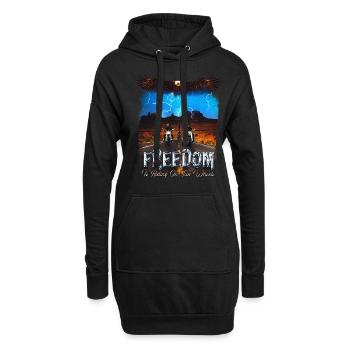 Moto Freedom Vintage Classic Biker - Sweat-shirt à capuche long Femme - noir - Devant