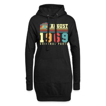 1969 Im August Retro - Hoodie-Kleid - Schwarz - Vorne