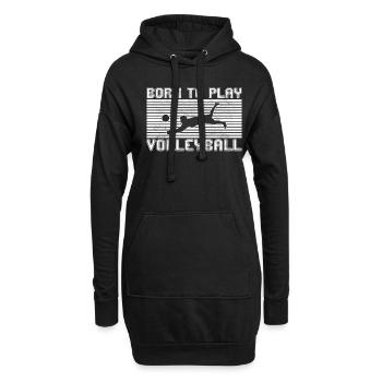 Volley-ball - Sweat-shirt à capuche long Femme - noir - Devant