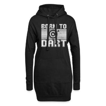 Darts - Hoodie-Kleid - Schwarz - Vorne