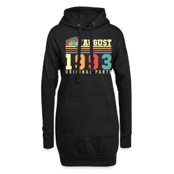 Baujahr August 1993 - Hoodie-Kleid - Schwarz - Vorne