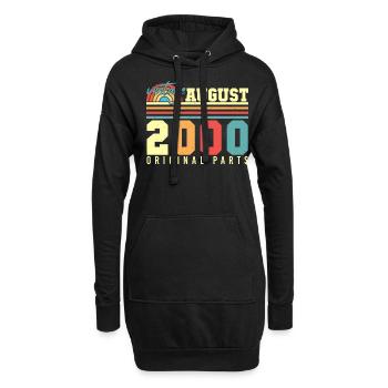 Mois de naissance Août 2000 - Sweat-shirt à capuche long Femme - noir - Devant