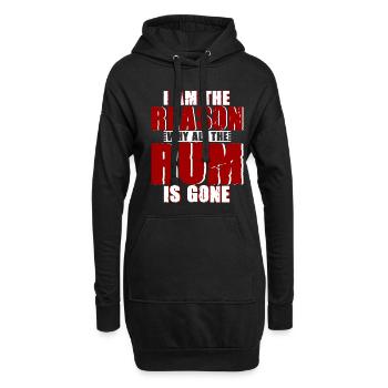 I Am The Reason Why All The Rum Is Gone 4 - Hoodie-Kleid - Schwarz - Vorne