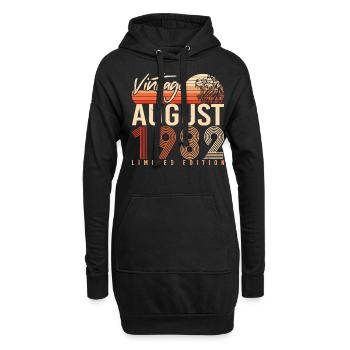 40e anniversaire août 1982 - Sweat-shirt à capuche long Femme - noir - Devant