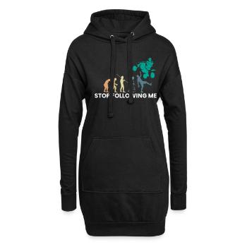 Vintage Retro Stop Following Me Quad Shirt - Sweat-shirt à capuche long Femme - noir - Devant