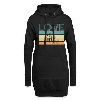J’adore Vintage Retro Quad Driver Shirt Cadeau - Sweat-shirt à capuche long Femme - noir - Devant