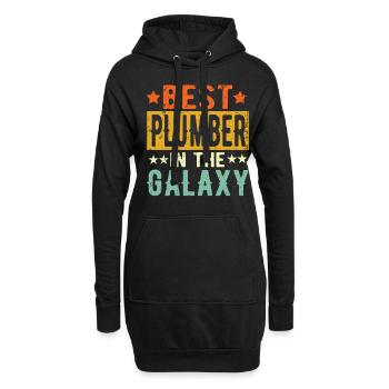 Meilleur plombier de tous les temps Cadeau de plombier - Sweat-shirt à capuche long Femme - noir - Devant