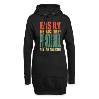 Pickleball Spruch lustig - Hoodie-Kleid - Schwarz - Vorne
