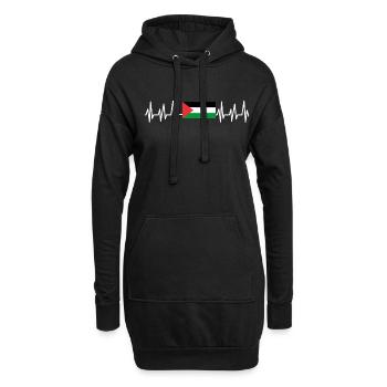 Palestine Cadeau Gratuit Palestine Bande de Gaza - Sweat-shirt à capuche long Femme - noir - Devant