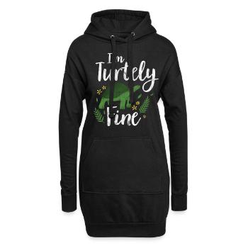 Tortue Détendue Chill Mer Océan Plage - Sweat-shirt à capuche long Femme - noir - Devant