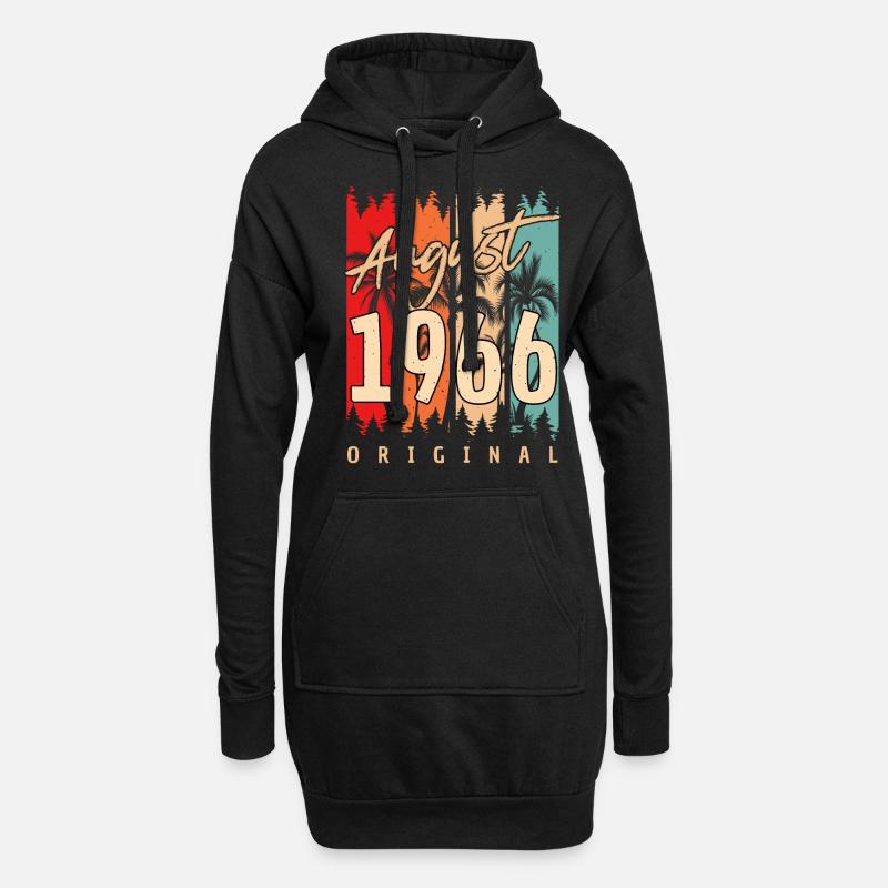 August 1966 Original - Hoodie-Kleid - Schwarz